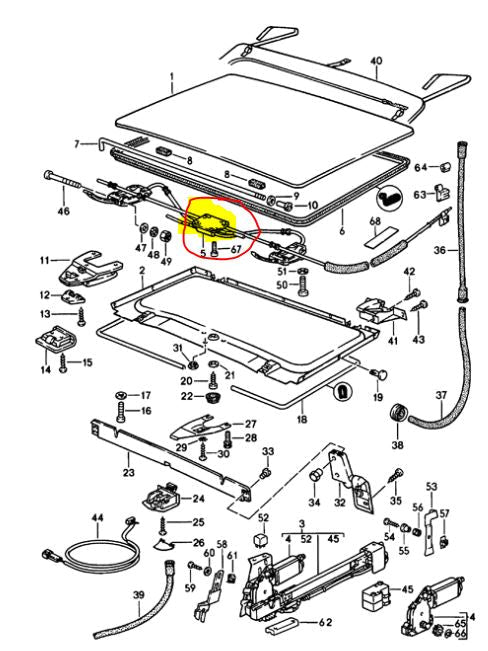 924 / 944 Targadak tandwiel kast deksel phase 1 - 928-944parts