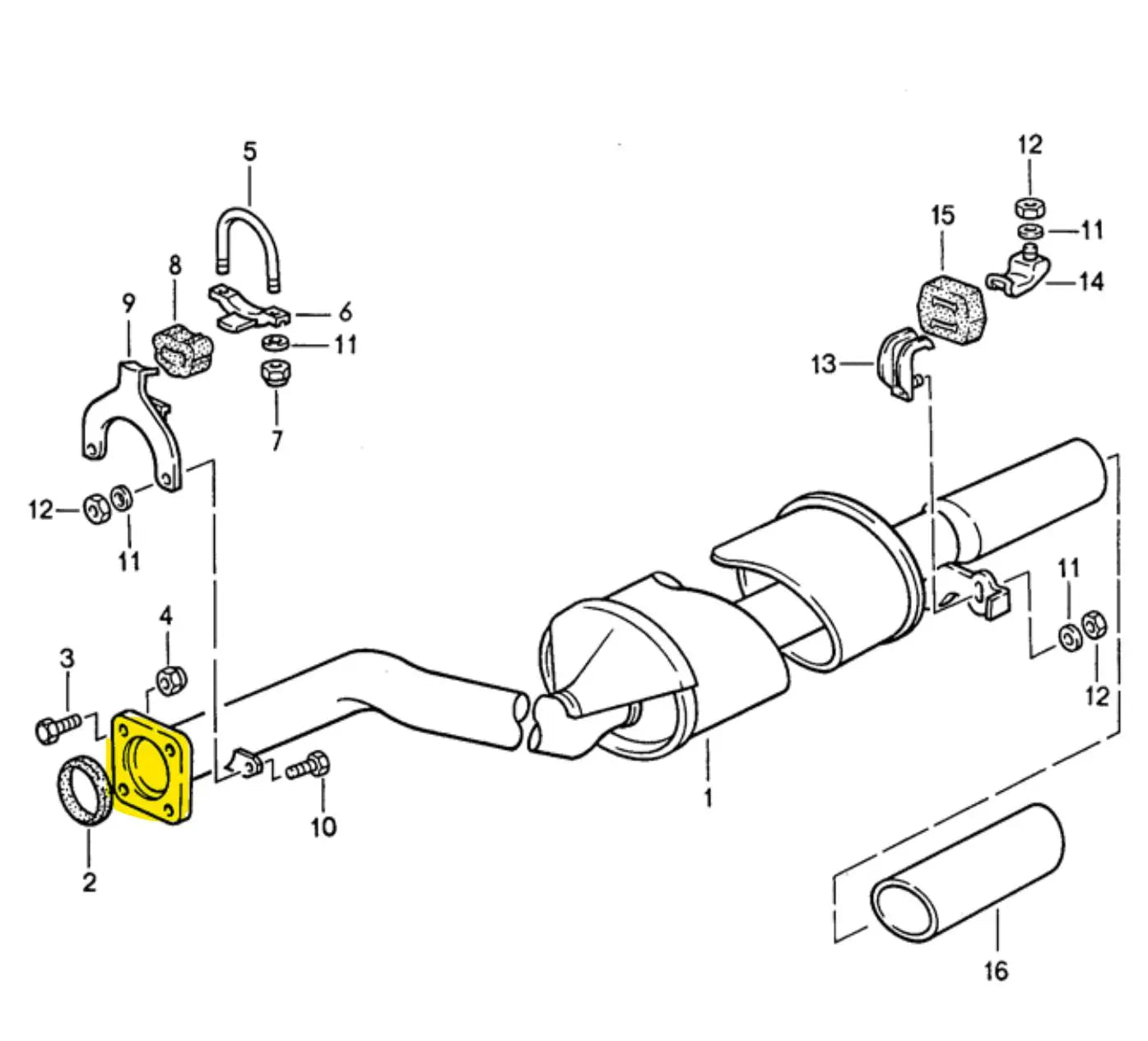 928 / 944 turbo uitlaatflens lasergesneden - 928-944parts