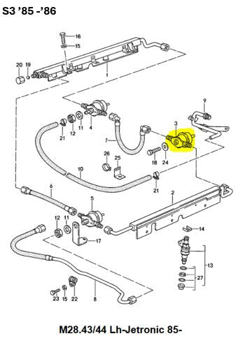 928 Pulsatiedemper S3, S4 achterzijde brandstof - 928-944parts