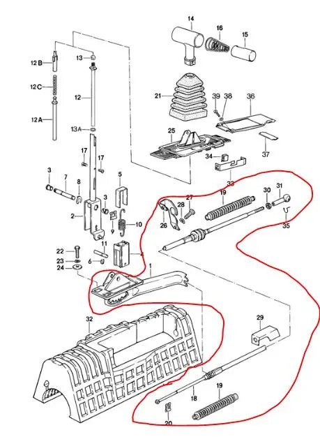 928 S2/S3 Schakelsysteem automaatbak - 928-944parts