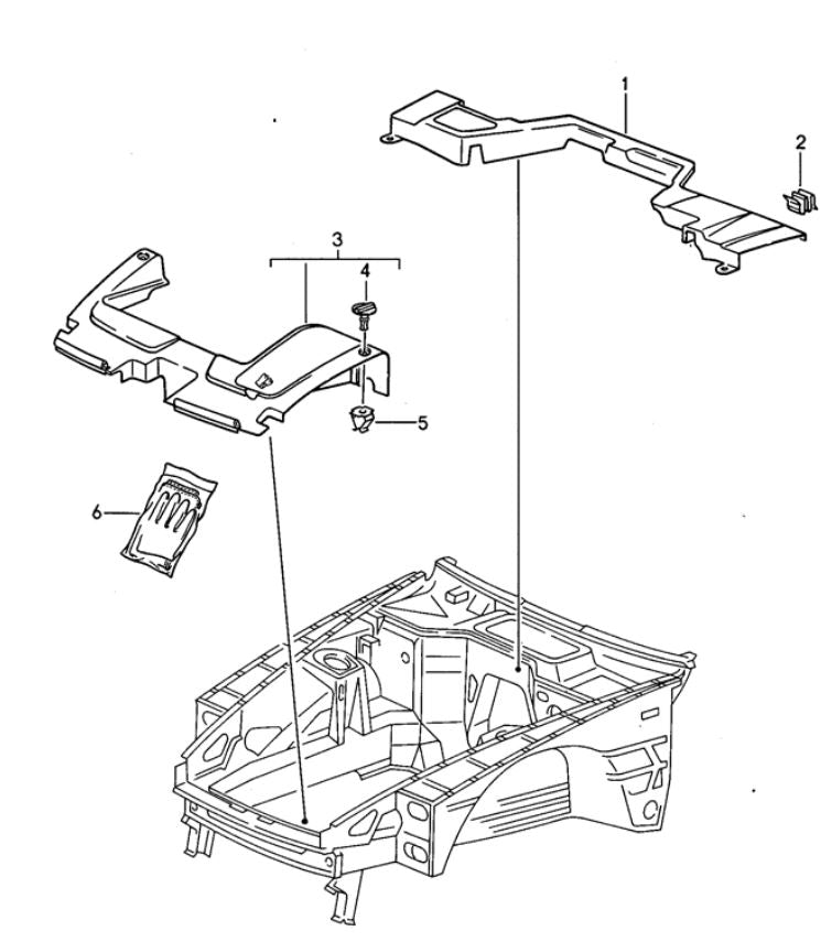 Porsche 968 cover engine rear 928-944parts