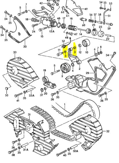 928 Spanrolbus spanner distributie  '85-'95 (S3-S4-GT-GTS) 928-944parts