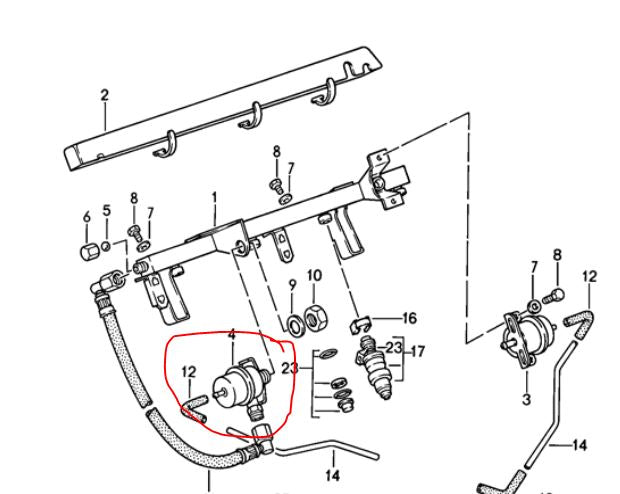 Brandstof Drukdemper 924S & 944 < 85 928-944parts