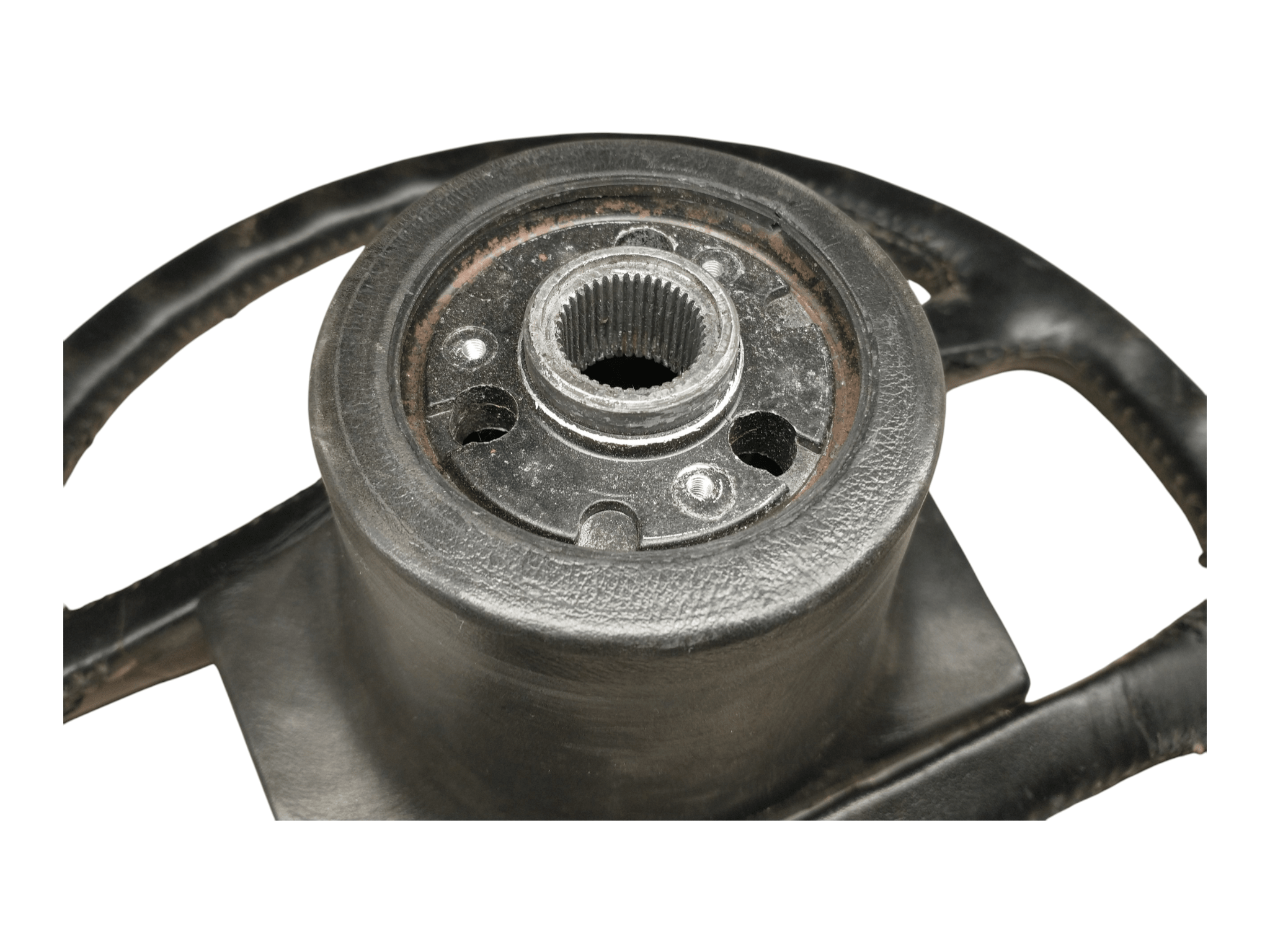 Porsche 924/944 Leren stuur 4 spaaks zwart - 928-944parts