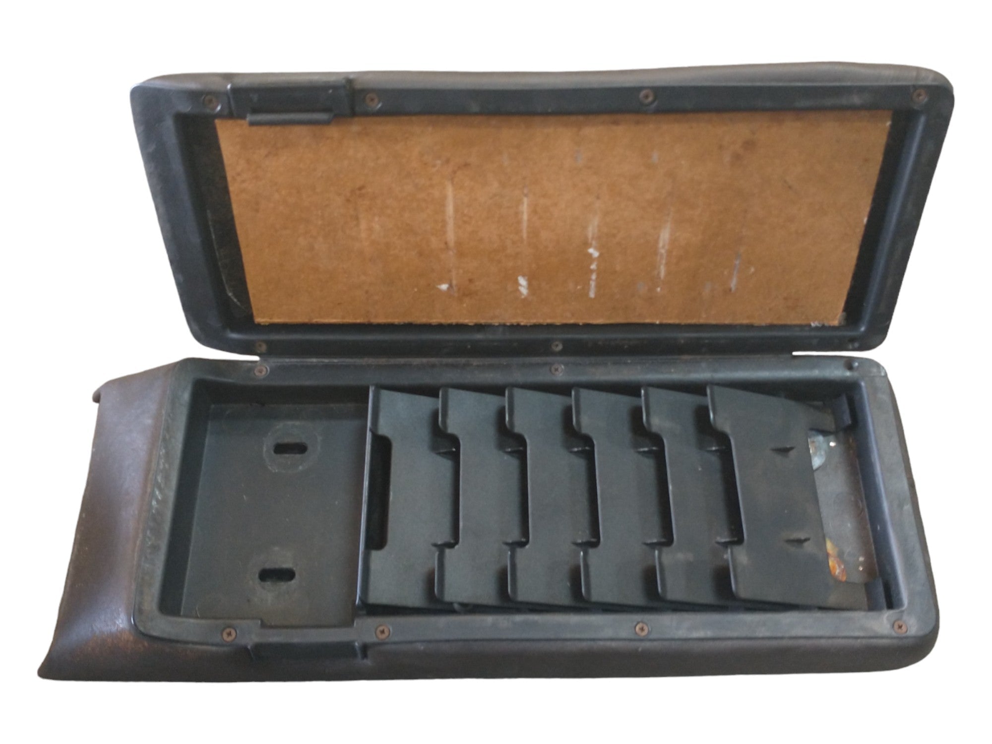 Porsche 928 S4 center armrest cassette compartment (Brown) - 928-944parts
