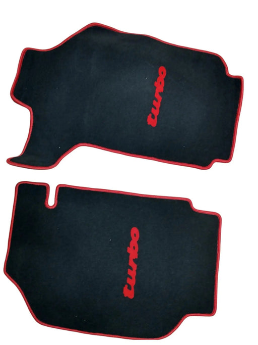 Porsche 944 turbo matten set rood-zwart - 928-944parts