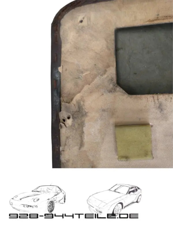 Porsche 944 type 2 deurpaneel rood- bijrijderskant Origineel Porsche