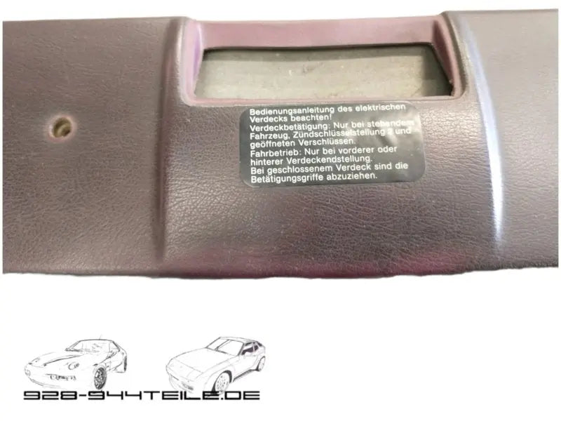 Porsche 968/ 944 cabrio - hemelbekleding - rood Origineel Porsche