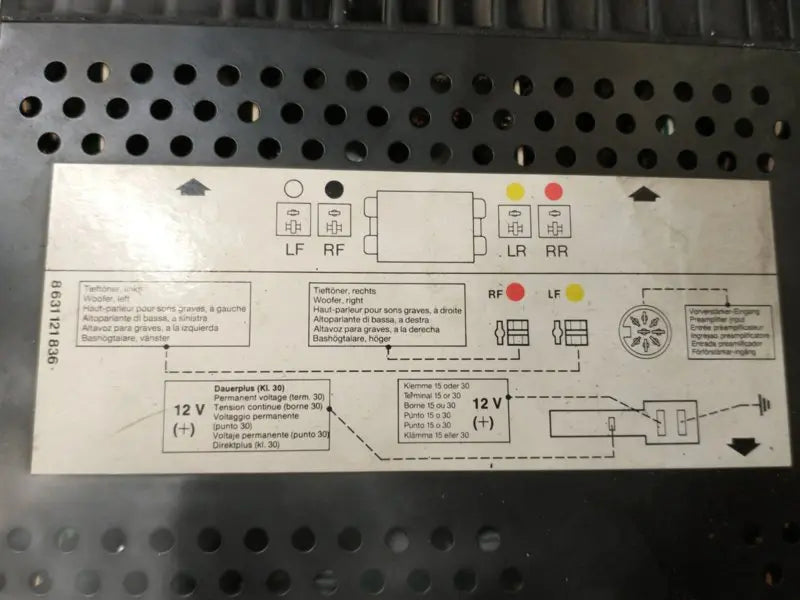 Porsche 928 GTS - versterker 6 kanalen, zonder bevestigingsbeugel Origineel Porsche