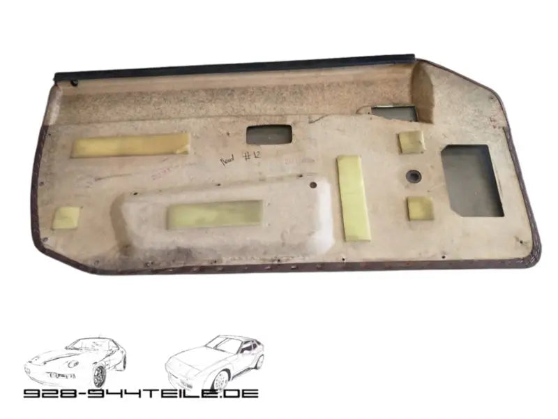 Porsche 944 type 2 deurpaneel rood- bijrijderskant Origineel Porsche
