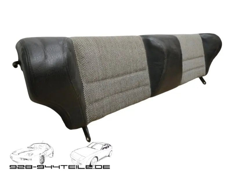 Porsche 924 achterbankje - stof/skai - wit/zwart - 928-944parts