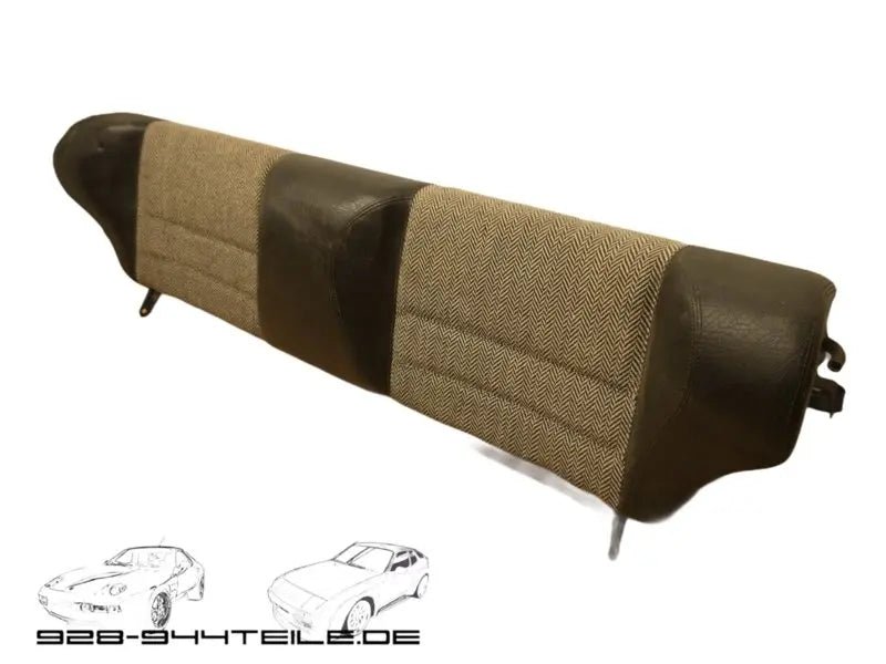 Porsche 924 achterbankje - stof/skai - wit/zwart - 928-944parts