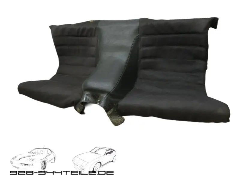 Porsche 924/944 achterzitje skai/stof - rood - Porsche inscriptie - 928-944parts