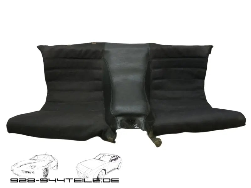 Porsche 924/944 achterzitje skai/stof - rood - Porsche inscriptie - 928-944parts