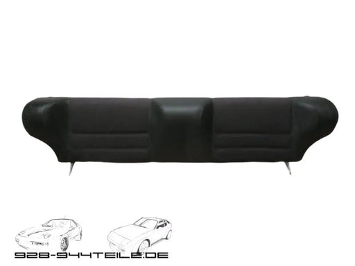 Porsche 944 achterbankje Porsche inscriptie - zwart/wit - 928-944parts