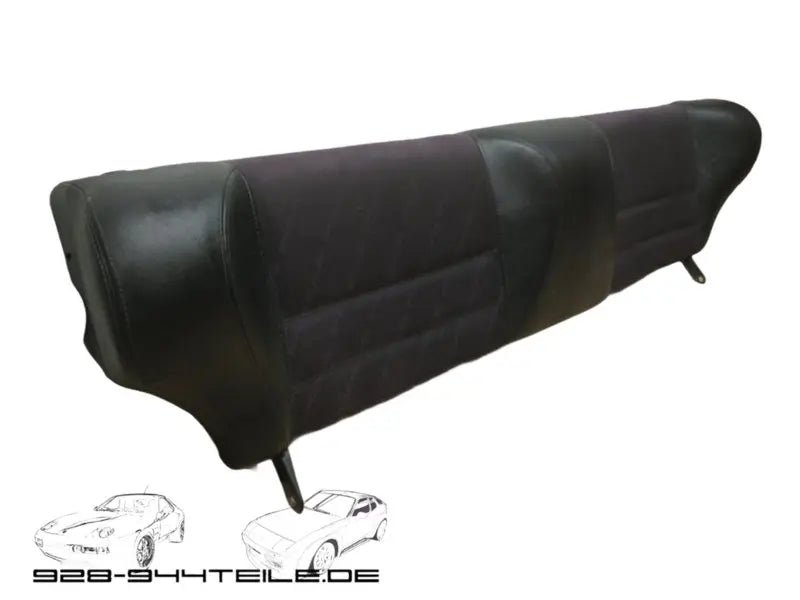 Porsche 944 achterbankje Porsche inscriptie - zwart/wit - 928-944parts