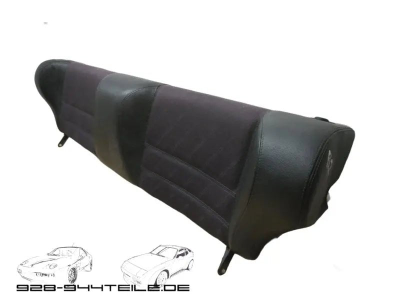 Porsche 944 achterbankje Porsche inscriptie - zwart/wit - 928-944parts