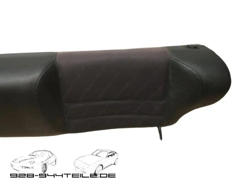 Porsche 944 achterbankje Porsche inscriptie - zwart/wit - 928-944parts