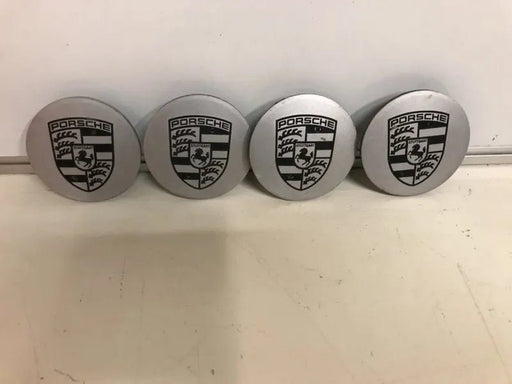 Porsche naafkapjes - zilver/zwart - 928-944parts